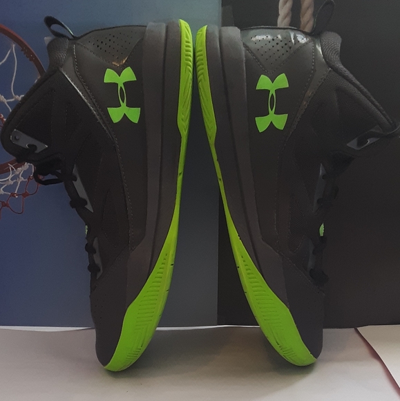 Under Armour | Shoes | Neon Green And Grey Basketball Shoes | Poshmark